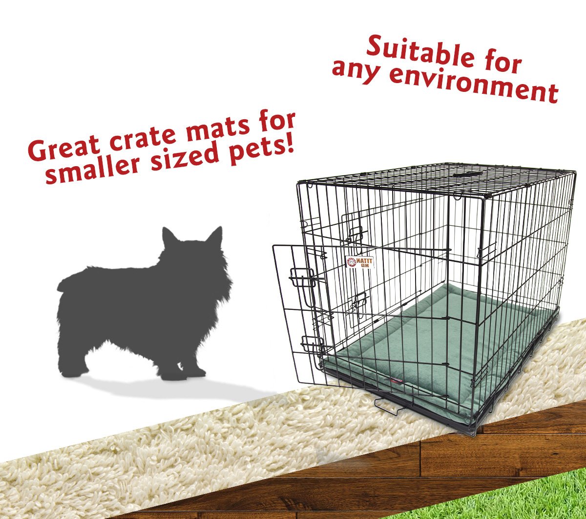 24' Villa Azure Blue Crate Dog Bed Mat By Majestic Pet Products